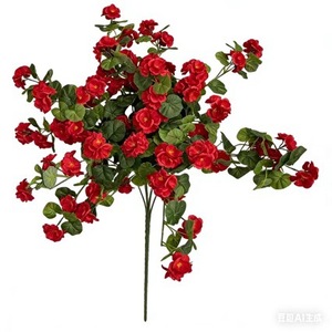Flores Artificiales de Geranio, Color Rojo Brillante, Flor de Seda de 30cm-100cm, Decoración para Bodas, Adorno para el Hogar - Product Image 1