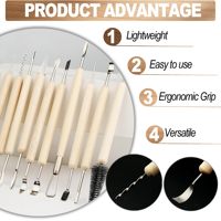 Set Professionale Panwenbo di 11 Utensili per Scultura in Argilla con Strumenti Metallici per Intaglio Ceramico per Artisti e Artigiani