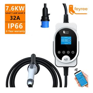 Cargador de Vehículos Eléctricos Portátil de 32A Ajustable con Conectores GBT/ Nuevo Estación de Carga Doméstica de 22kW para Vehículos Eléctricos - Product Image 5