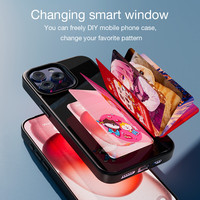 Coques de Téléphone NFC en Gros avec Écran E Ink Intelligent et Housse en PC pour iPhone NFC 13 14 15 16 17 Pro Max, Étui Personnalisable DIY