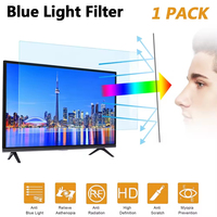 Protection d'écran TV 55 pouces en PET HD transparent, anti-lumière bleue, anti-traces de doigts, anti-reflets, anti-explosion, avec colle de fixation – Vente en gros