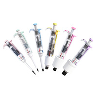 Pipette manuelle monocanal réglable, transparente et colorée, corps semi-stérilisé, plage de volume de 0,1 L à 20 mL