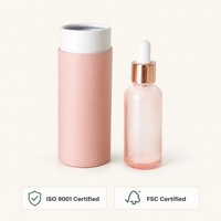 Contenants cosmétiques écologiques personnalisés, tube en papier kraft biodégradable pour l'emballage de flacons d'huile et de parfum