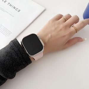 Bracelet de montre en silicone souple avec motif <span class=keywords><strong>papillon</strong></span> et rose en relief, compatible avec Apple Watch Series 11 10 9 8 Ultra, bracelet sport - Product Image 6