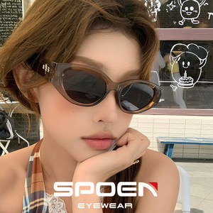 แว่นกันแดดทรงแคทอาย SPOEN แบบเต็มกรอบ UV400 สำหรับขับขี่ ยูนิเซ็กส์ - Product Image 2
