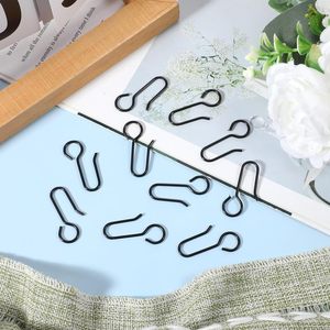 Cross-Border Direct Supply Solid Pattern 201 Stainless Steel <strong>Black</strong> Metal Curtain <strong>Hooks</strong> with Wire Ceiling Track Hanging System - Product Image 4