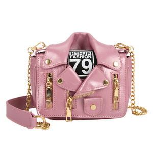 Bolso de piel sintética con forma de chaqueta para mujer, bandolera de hombro con cadena, ropa personalizada, pequeño, cuadrado - Product Image 5