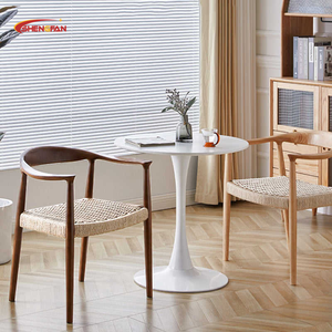 Sedie da Pranzo in Legno Massello Stile Nordico Moderno, Poltrone con Corda Intrecciata, Sedie Presidenziali Kennedy per Casa e <span class=keywords><strong>Ufficio</strong></span>, Arredamento Versatile - Product Image 6