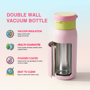 Botella de Agua Aislada al Vacío de Acero Inoxidable, Ecológica y Portátil, Mantiene las Bebidas Frías o Calientes de 6 a 12 Horas - Product Image 4