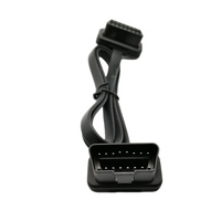 Cable de Extensión Plano y Delgado OBD2 de 16 Pines y 8 Pines, Macho a Hembra, para Lector de Códigos, Herramienta de Diagnóstico de Automóviles, 5V-18V, Rojo, 60CM