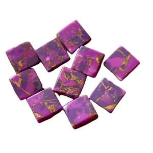 Compre Cabujón de Cobre Púrpura Natural de Forma Cuadrada de 12mm, Disco Plano, Gema para Fabricación de Joyas, Colgantes, Anillos, Pulseras, Piedra de Nacimiento, Personalizado - Product Image 1