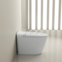 Toilettes au sol intelligentes modernes aux normes canadiennes WC automatique en céramique avec télécommande et chauffage du siège pour la salle de bain