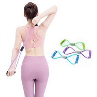 Bande de Résistance en Forme de 8 pour Entraînement Poitrine et Dos, Yoga, Fitness, TPE+Mousse, Amincissement et Remodelage, Équipement d'Exercice pour Épaules et Dos
