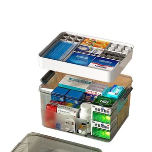 Boîte de rangement de médicaments, grande capacité, transparente, trousse de premiers secours pour la maison, usage familial - Product Image 5