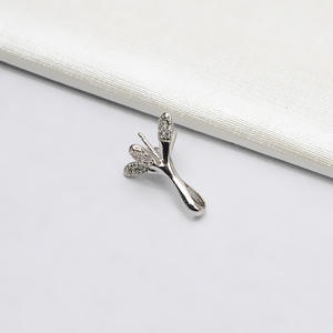 Collier pendentif en argent S925 pour femmes, accessoire de bijouterie DIY avec 10-12 perles incrustées, design de chapeau à cinq griffes, base creuse 736 - Product Image 4