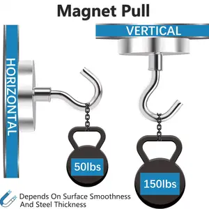 Magnetic Hooks Multi Specification Magnet Neodymium Magnetic Hooks Fishing Magnets
