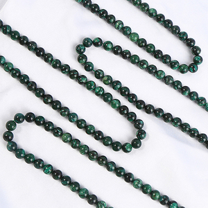 Perles rondes en émeraude naturelle de 6, 8 et 10 mm, perles de guérison, pierres précieuses en vrac pour la fabrication de bijoux - Product Image 5