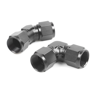 Adaptateur de tuyau d'huile en alliage d'aluminium AN4 AN6 AN8 AN10 AN12 45 degrés 90 degrés pour la rénovation du système de refroidissement automobile - Product Image 1
