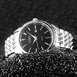 For 8052 Men's Quartz Fashion <b>Watch</b> Pointer Dial <b>Waterproof</b> Stainless Steel Band Business Wristwatch Including Calendar - Product Image 6