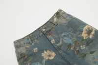 Mode américaine Vintage lavage délavé bleu Denim jean personnalisé hommes décontracté impression droite jean hommes de haute qualité Baggy Jeans