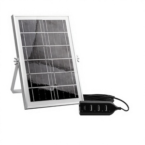 Caricatore Solare 5V 8W USB-4P, Pannello Fotovoltaico Monocristallino Flessibile e Resistente agli Schizzi per Campeggio e Ricarica Telefono all'Aperto - Product Image 1