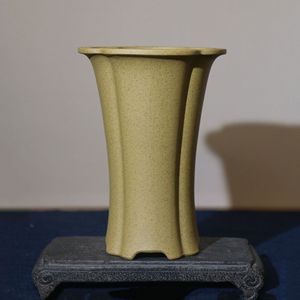 Macetas de Bonsái Hechas a Mano de Arcilla Morada, Forma de Sésamo, Hexagonales, para Orquídeas, Macetas Miniatura Estilo Su Ling - Product Image 4
