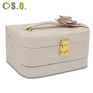 Custom Logo PU Leather Mirror jewelry <b>box</b> <b>Ring</b> <b>Box</b> Earring Bracelet Necklace Luxury Jewelry <b>Box</b> Packaging - Product Image 3