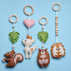 Новый продукт, деревянная рама для фитнеса, лесные животные, детские игрушки для занятий спортом, набор - Product Image 1