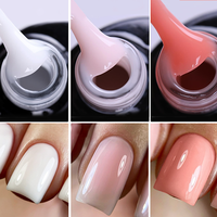 Gel de construction transparent pour extension d'ongles, faible chaleur, flexible, haute viscosité, sans HEMA ni TPO