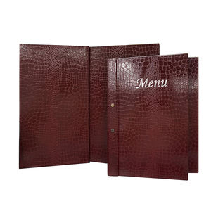 Porte-menu de restaurant personnalisé en cuir de crocodile, format A4, avec reliure à vis, couverture de menu de restaurant - Product Image 2