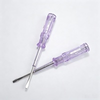 Testeur de tension à tête plate transparente violette, modèle 501, stylo de test électrique à contact, affichage LED 100V-500V AC/DC pour usage domestique