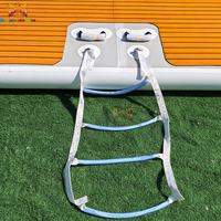 Plateforme flottante gonflable robuste pour piscine avec échelle, en PVC, capacité 10 personnes, garantie 3 ans