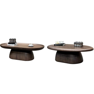 Tavolino da Caffè Trasformabile in Stile Classico Moderno Color Noce per Arredamento Soggiorno Realizzato in Legno - Product Image 4