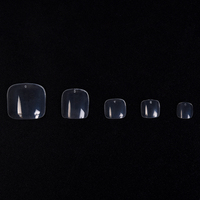 100 pièces/boîte – Faux ongles en gel souple ABS, forme carrée, style français, à tête plate et arrondie, couvrance totale