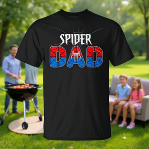 T-shirt Spider Dad en coton noir, unisexe, taille moyenne pour adulte, cadeau pour la fête des pères - Product Image 3
