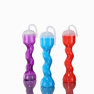 22oz/650ml venta al por mayor tazas de bebidas logotipo personalizado plástico espiral patio taza Slush Yard con tapa de cúpula - Product Image 1