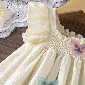 Vêtements pour enfants, robes midi délicates et mignonnes en tissu peigné respirant, robes quotidiennes pour bébés filles, petites filles, fabrication sur mesure - Product Image 4