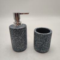 Ensemble d'accessoires de salle de bain en ciment, nouveau design de peinture avec effet de points, 2021