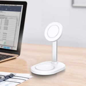 Беспроводная зарядная станция 2-в-1 с быстрой зарядкой 15 Вт для <span class=keywords><strong>iPhone</strong></span> 15, 14, Apple Watch и AirPods - Product Image 2