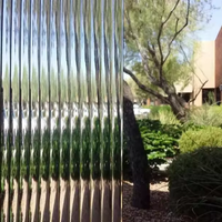 PET nouvelle vision film de fenêtre de gel pour hôtel salle de bain Reeded Film de verre intimité film de verre auto-adhésif fenêtre décorative