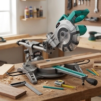 Scie à onglet coulissante en bois 1500W 210MM, outil électrique de coupe, machine à découper, scie à onglet composée coulissante 210mm