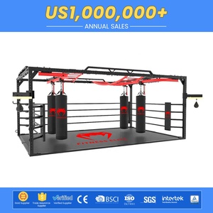 อุปกรณ์ฝึกซ้อม MMA ONEMAX พร้อมเวทีมวย แทร็คสำหรับถ่วงกระสอบทรายแบบเลื่อน และบาร์โหน สำหรับยิมเชิงพาณิชย์ - Product Image 3