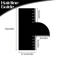 Carte de guidage en T pour barbier, gabarit de mesure de précision pour la mise en forme des cheveux, de la barbe et des pattes de sourcil