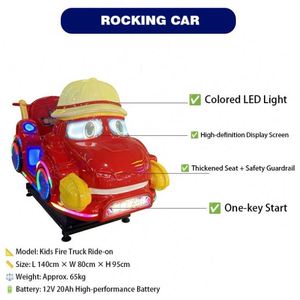 Kids for Electric Ride on <b>Machine</b> Arcade <b>Amusement</b> Vehicle with LED Lights Music Indoor Playground Shopping Metal - Product Image 6