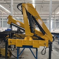 Prix d'usine, Nouveauté : Mini-grue articulée de 2 tonnes, grue hydraulique à bras repliable montée sur camion de 2 tonnes