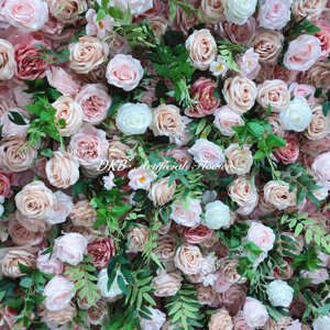 Custom 8*8 ft muro <span class=keywords><strong>di</strong></span> fiori roll up <span class=keywords><strong>di</strong></span> seta artificiale rosa verde fiori appesi sfondo della parete per la festa <span class=keywords><strong>di</strong></span> nozze - Product Image 5