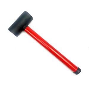 Très résistant 45 #   Marteau de dégrossissage en acier au carbone - 1,6 kg, face ronde avec manche en acier thermolaqué rouge pour la construction et le bricolage (OEM) - Product Image 4