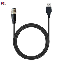 Konektor Tahan Air M12 5-Pin Male ke Kabel USB-A Panjang Sesuai Pesanan Kabel Adaptor Daya USB 2.0 DC