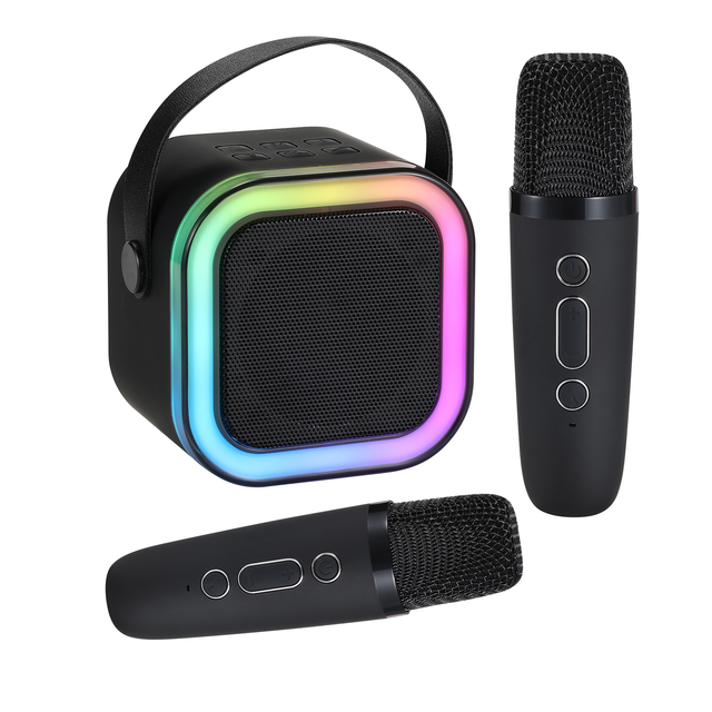 Children's Multi-functional Singing Speaker Portable Karaoke Light Sound Microphone Educational Toy