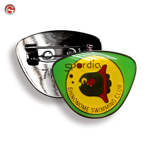 Football Round clothing magnetic police car security Recycled custom Hard soft enamel Metal Lapel Pins Badges - Product Image 3